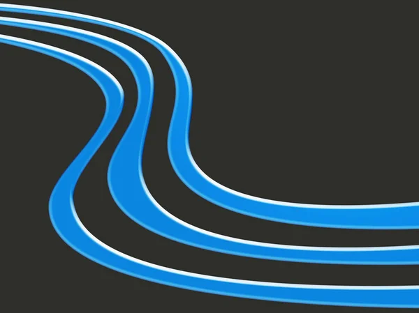 Abstrakte Blaue Linien Vor Schwarzem Hintergrund — Stockfoto