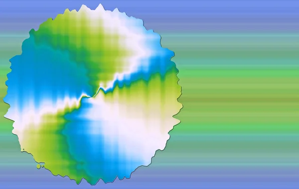 Абстрактная Форма Полосатом Фоне Зелени Голубого — стоковое фото