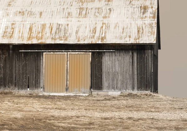 Old Worn Barn Added Abstract Sepia Color — Stock Photo, Image