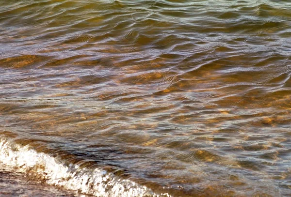 Hermosas Aguas Del Lago Colores Verde Marrón Oro Con Suaves —  Fotos de Stock