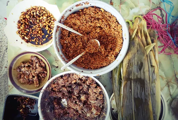 Bolinhos Arroz Caseiro Alimento Tradicional Chinês Feito Arroz Glutinoso Recheado — Fotografia de Stock
