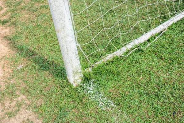 Close up of football goal net