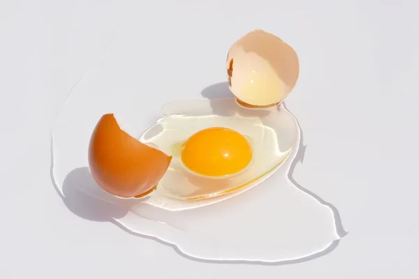 Σπασμένο Αυγό Από Κοντά — Φωτογραφία Αρχείου