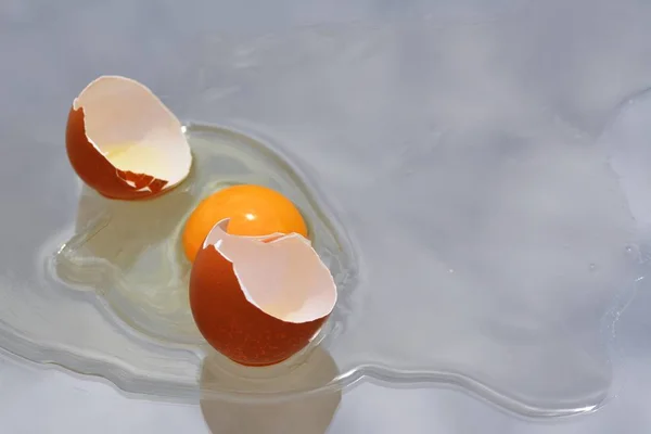 Σπασμένο Αυγό Από Κοντά — Φωτογραφία Αρχείου