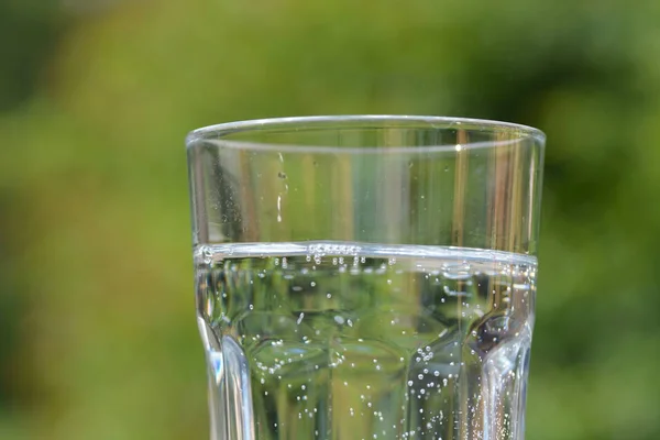 Water Glass Close — Stock Photo, Image