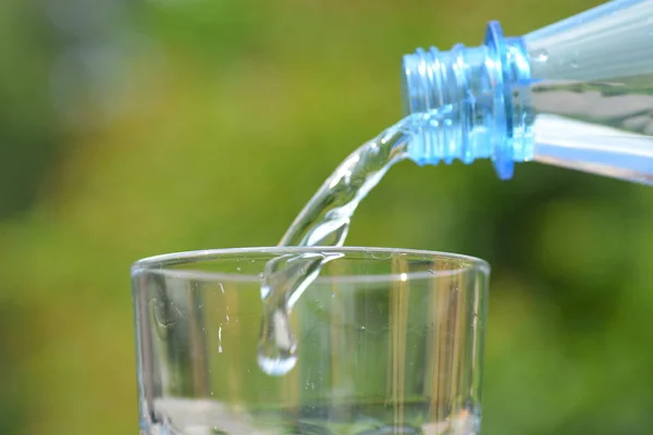 Water Glass Close — Stock Photo, Image