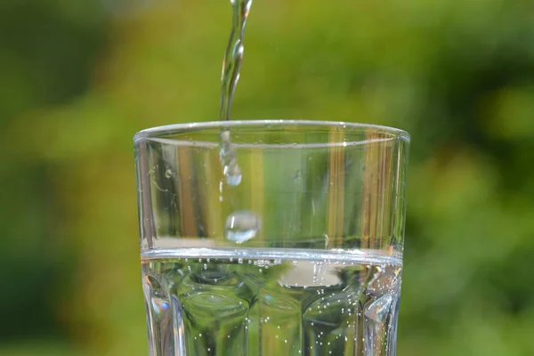 Água Copo Perto — Fotografia de Stock