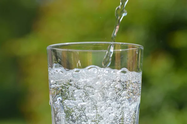 Água Copo Perto — Fotografia de Stock