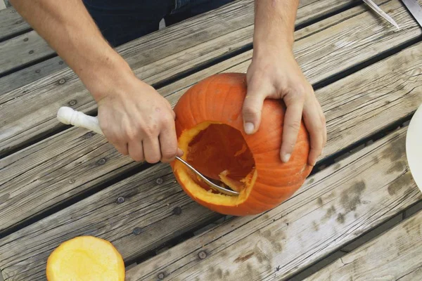 Hollow Out Pumpkin Halloween — Stock Photo, Image