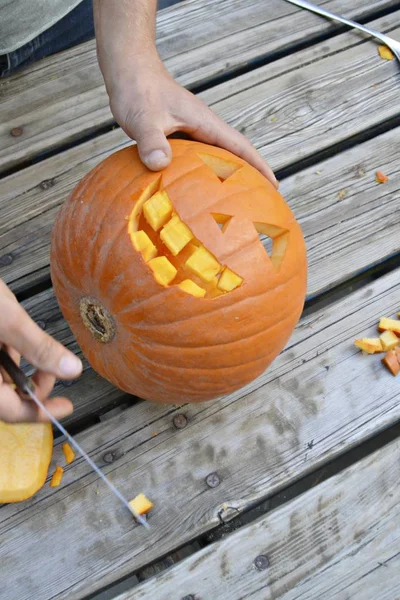 Calabaza Hueca Para Halloween — Foto de Stock