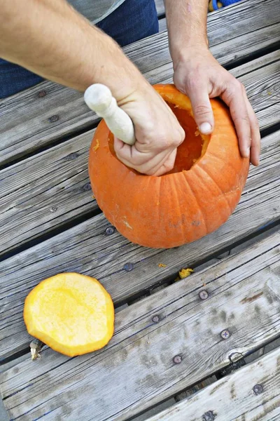 Hollow Out Pumpkin Halloween — Stock Photo, Image