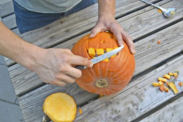 Hollow Out Pumpkin Halloween — Stock Photo, Image