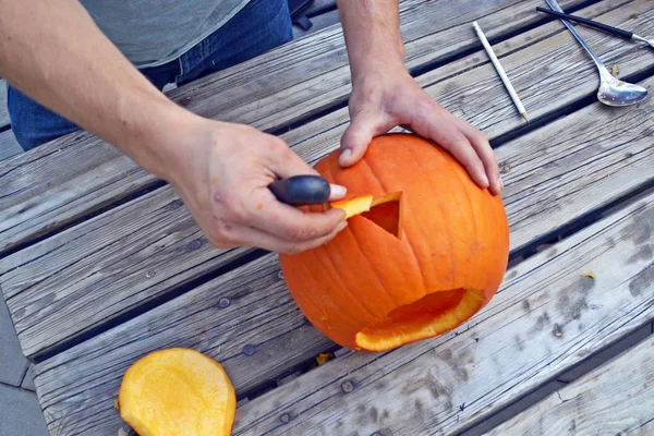 Hollow Out Pumpkin Halloween — Stock Photo, Image