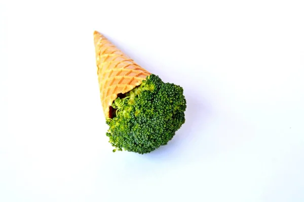 Brócoli Gofre Helado — Foto de Stock