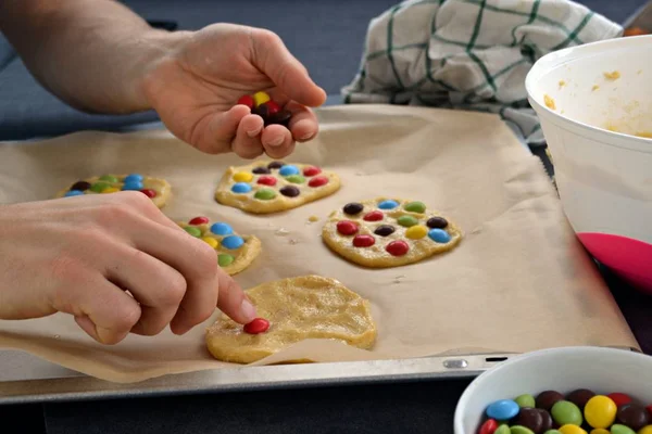 Soubory Cookie Barevné Bonbóny — Stock fotografie