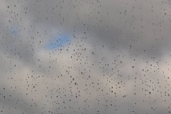 Gotas Chuva Uma Janela — Fotografia de Stock