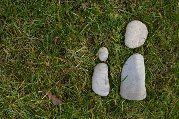 Steine Auf Der Wiese Als Symbol Der Scheidung — Stockfoto