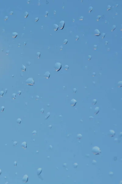 Regentropfen Auf Einem Fenster — Stockfoto
