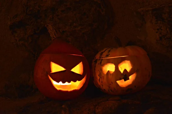 Halloween Pumpa Natten — Stockfoto