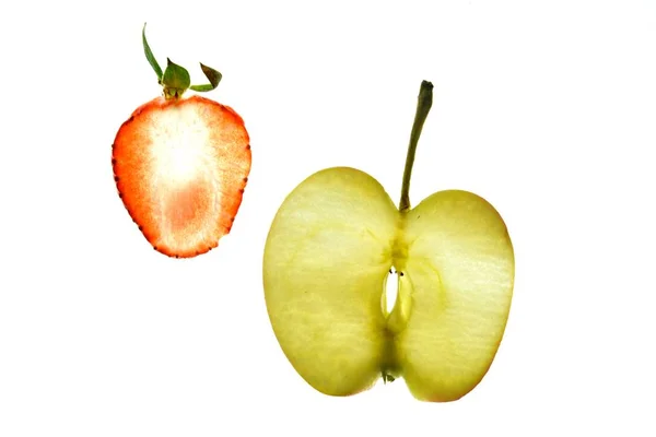 Sliced Strawberry Apple — Stock Photo, Image