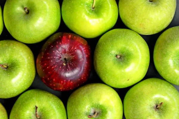 Green Apples Red One — Stock Photo, Image
