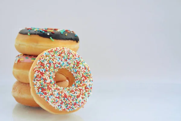 Glasierte Donuts Aus Nächster Nähe — Stockfoto