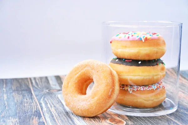 Donuts Glas — Stockfoto