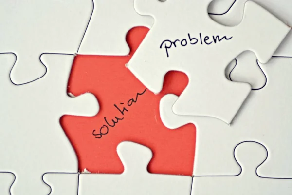 Business Concept Problem Solving Process Puzzle Pieces — Stock Photo, Image