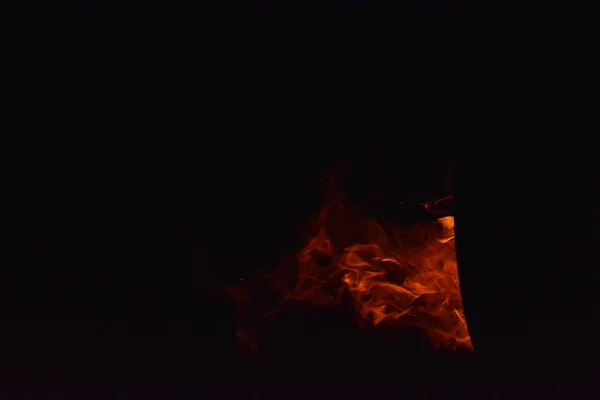 Fiamme Barile Fuoco Notte — Foto Stock