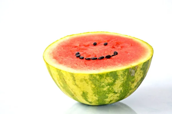 Halv Vattenmelon Närbild — Stockfoto