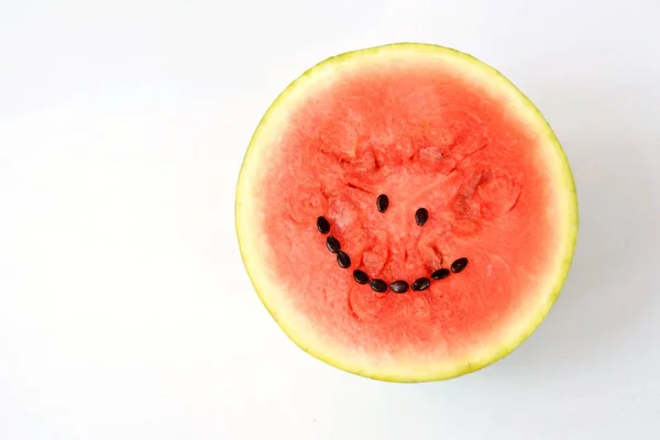 Sonrisa Hecha Semilla Una Sandía —  Fotos de Stock