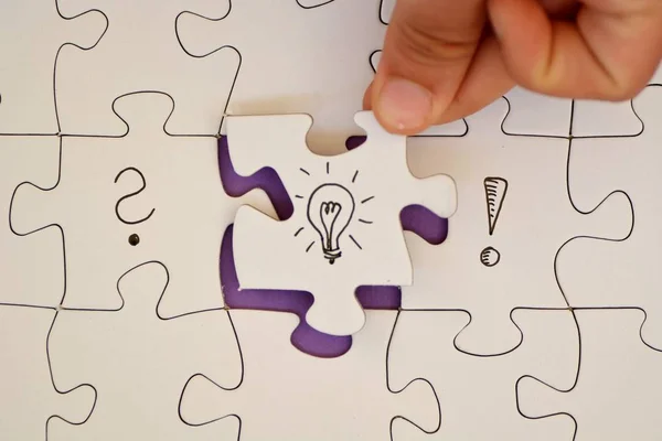 beyin fırtınası ve karar için puzzels kavramı