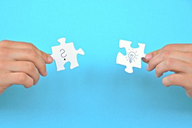  beyin fırtınası ve karar için puzzels kavramı