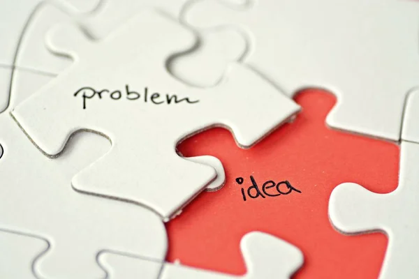 Koncepcja Biznesowa Dla Procesu Rozwiązywania Problemów Puzzli — Zdjęcie stockowe