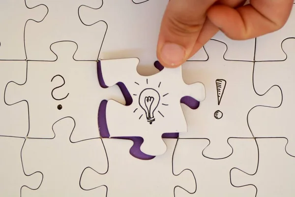  beyin fırtınası ve karar için puzzels kavramı