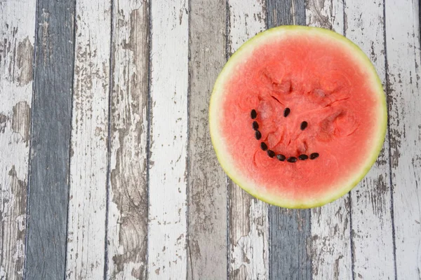 Sonrisa Hecha Semilla Una Sandía —  Fotos de Stock