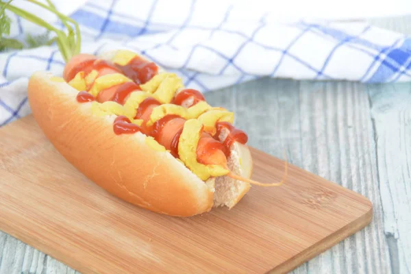 Hot Dog Sain Partir Une Carotte Pain Hot Dog — Photo