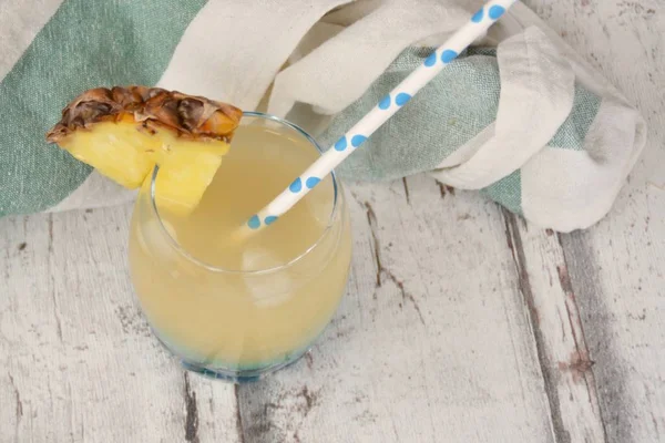 Summer Drink Made Out Pineapple — Stock Photo, Image