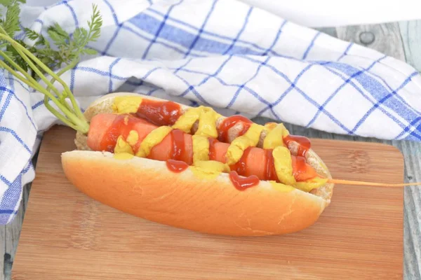 Zdrowy Hot Dog Marchwi Gorącej Kok Psa — Zdjęcie stockowe