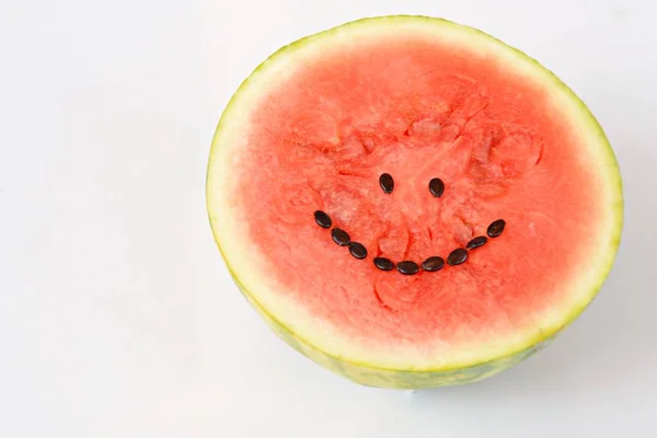 Leende Gjord Utsäde Vattenmelon — Stockfoto