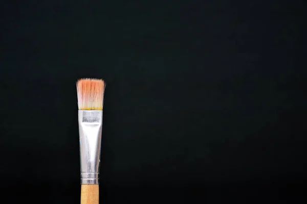 Close Bristles Used Dry Brush Black Background — Stock Photo, Image