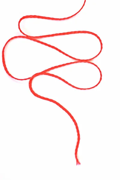 German Phrase Thread Story Abstractly Depicted Picture Red Thread Front — Stock Photo, Image