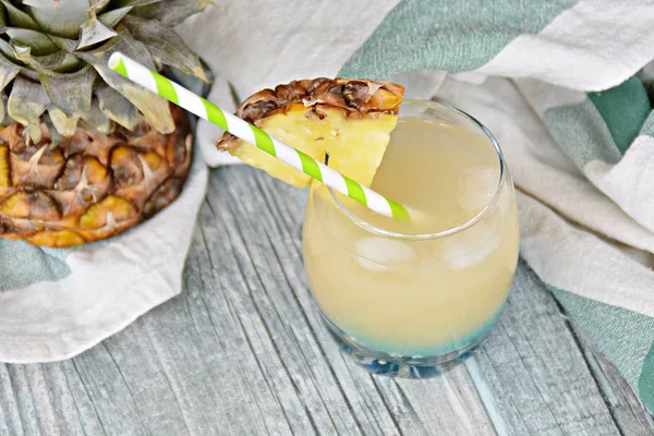 Summer Drink Made Out Pineapple — Stock Photo, Image