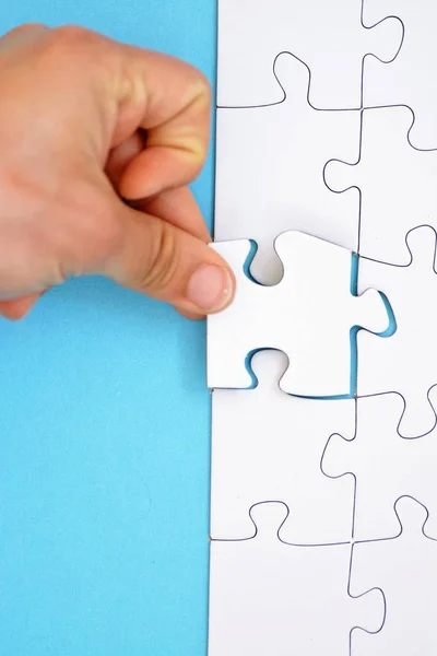 Puzzels Concept Voor Brainstormen Besluitvorming — Stockfoto