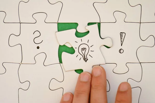  beyin fırtınası ve karar için puzzels kavramı