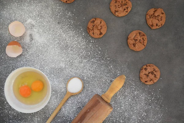 Випічка Печива Кухонній Дошці — стокове фото