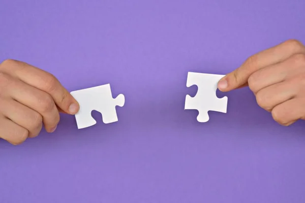 Concepto Puzzels Para Lluvia Ideas Decisión — Foto de Stock