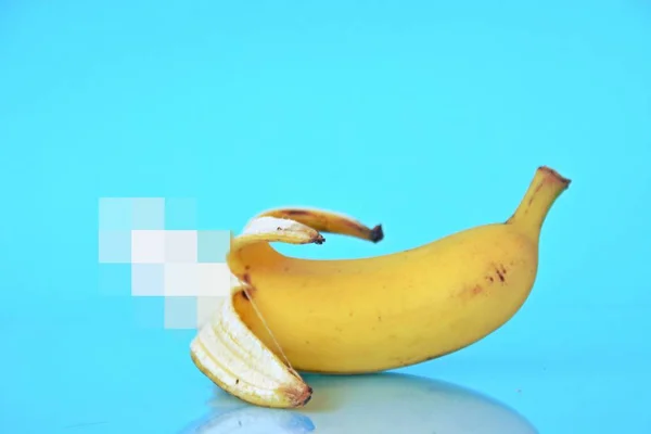 Zensierte Banane Als Symbol Der Zensur Pornos — Stockfoto