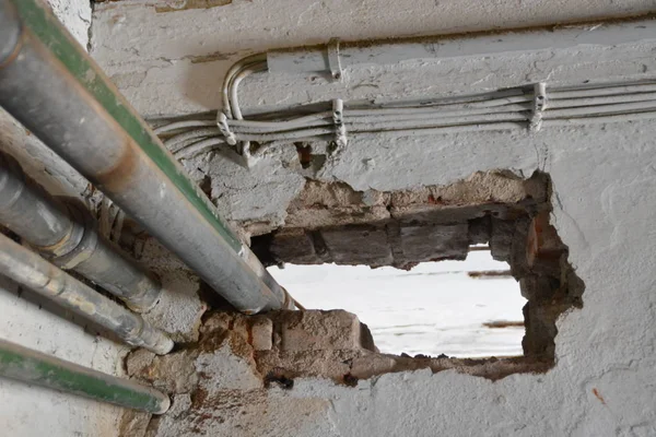 Velho Edifício Abandonado Dentro Casa — Fotografia de Stock