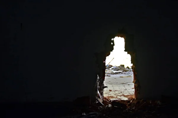 Velho Edifício Abandonado Dentro Casa — Fotografia de Stock